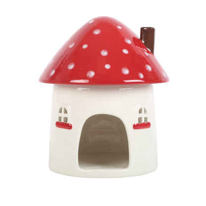 Brûle parfum en forme de maison champignon