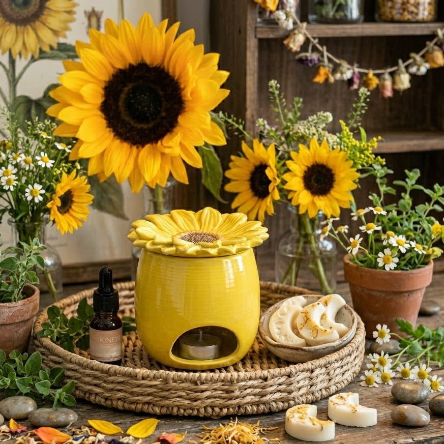 Brûle-parfum céramique Tournesol