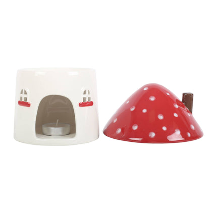 Brûle parfum en forme de maison champignon