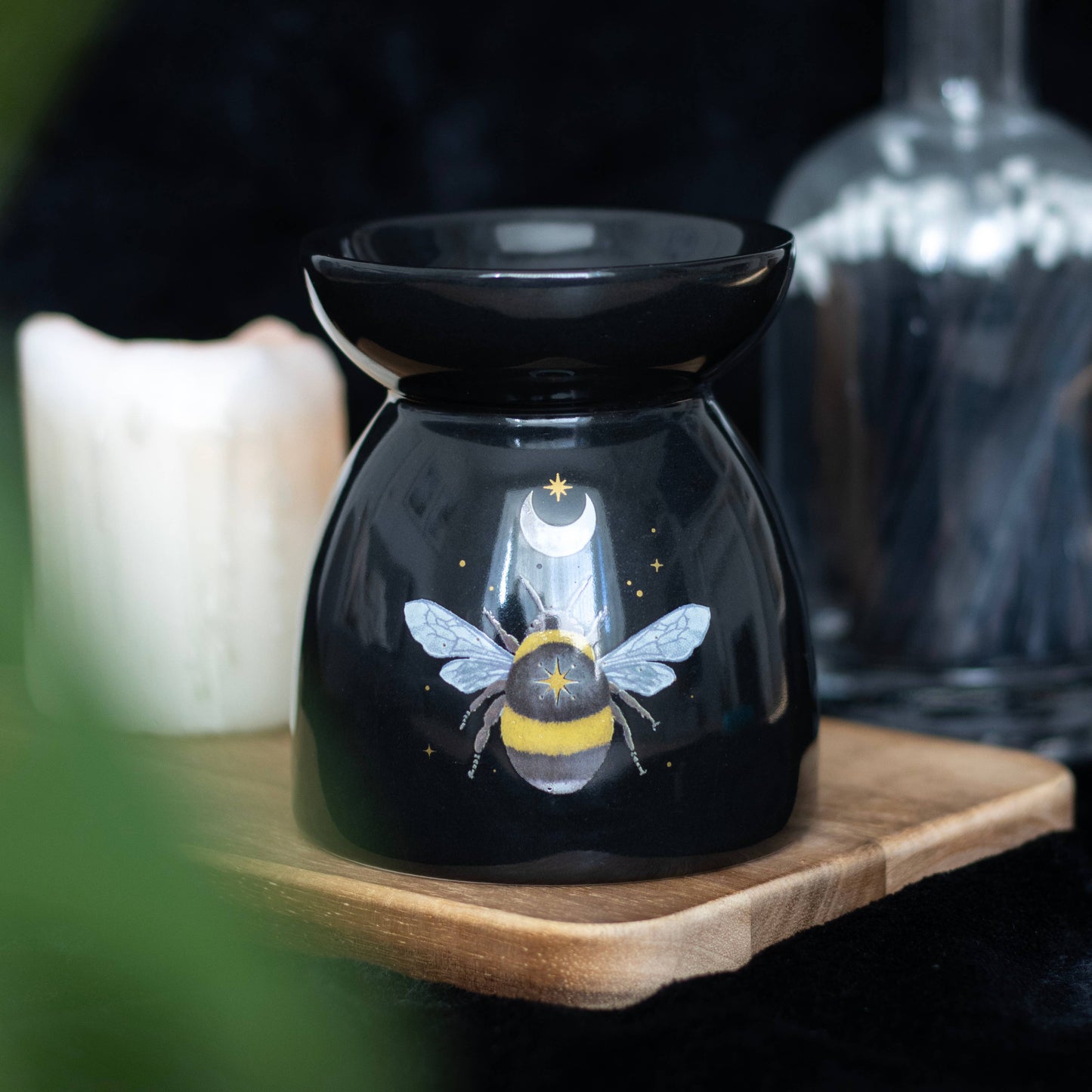 Brûle-parfum à motif abeille lunaire